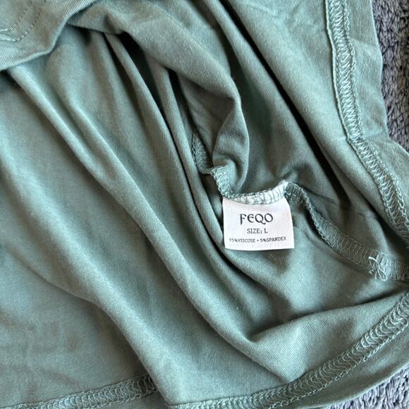 FEQO Women's Long Sleeve Loose Fit Tops Scoop Neck Set of 3 - Size‎ Large - Picture 5 of 11